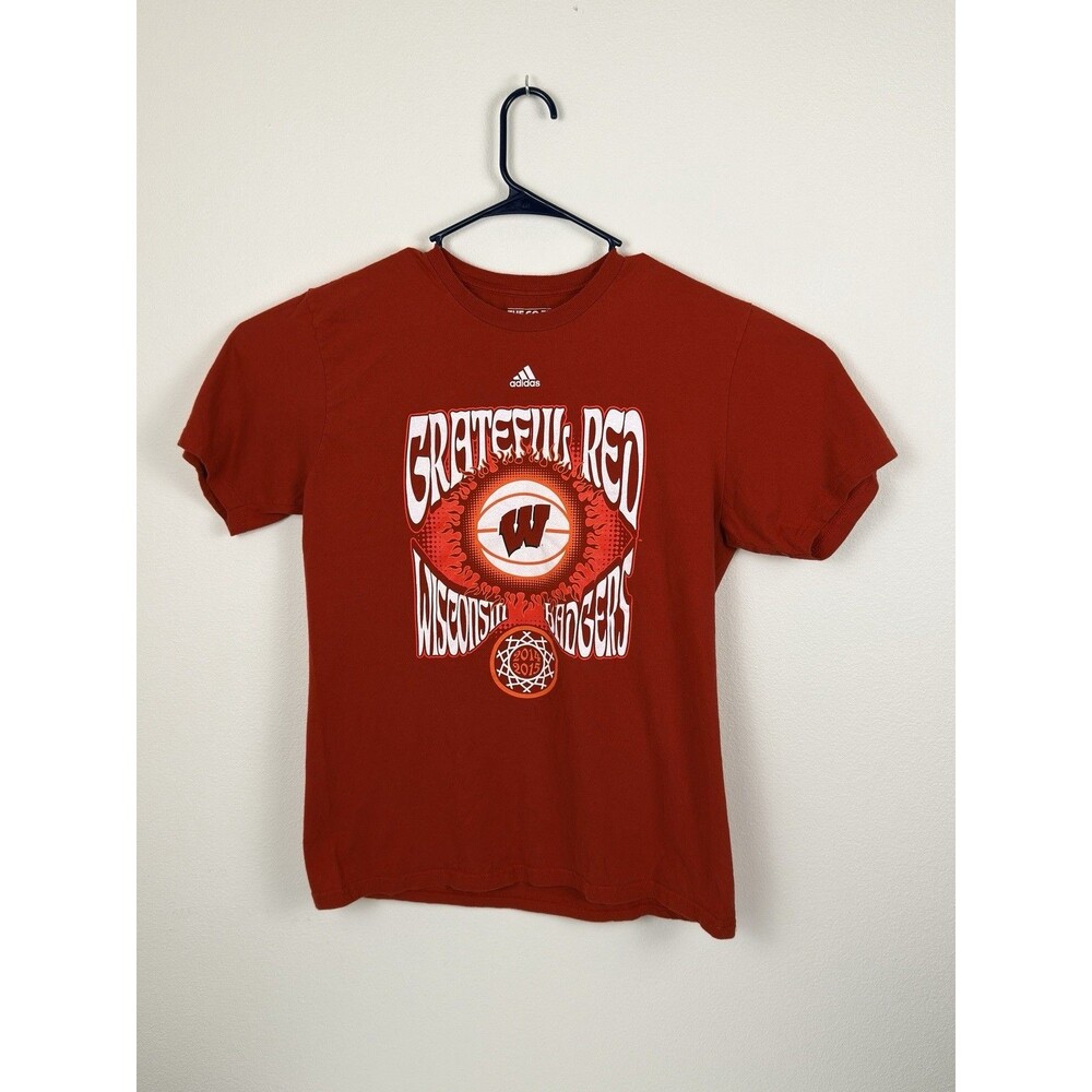 Adidas Wisconsin Badgers Greatful Red T Shirt Men's Large NCAA 2014 2015